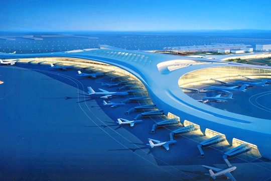 郑州新郑国际机场T2航站楼。马健摄