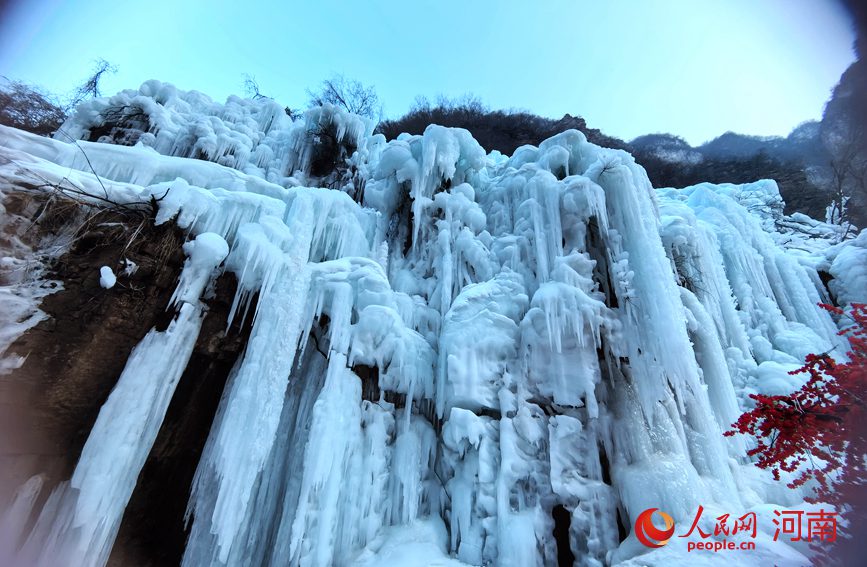 云台冰瀑景观。人民网记者 王佩摄