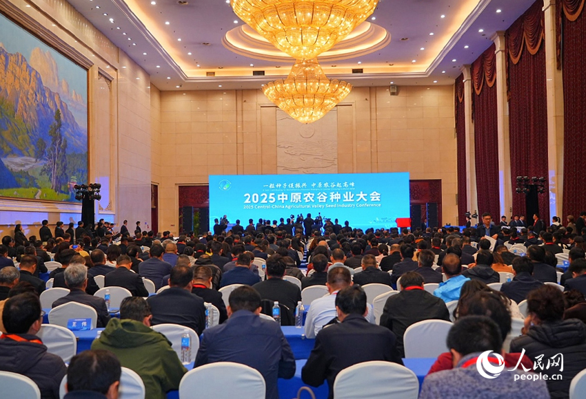 2025中原农谷种业大会开幕式现场。人民网 杨晓娜摄