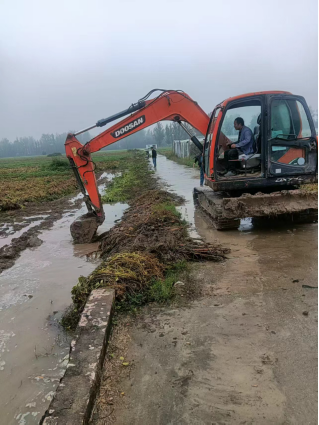 平舆县郭楼镇曹寨村全面开展农村沟渠网络摸底调查和集中整治工作。网民供图