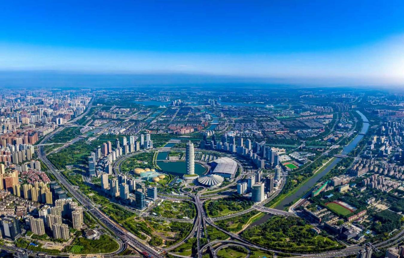 郑东新区“两圆一带”。李哲卓摄