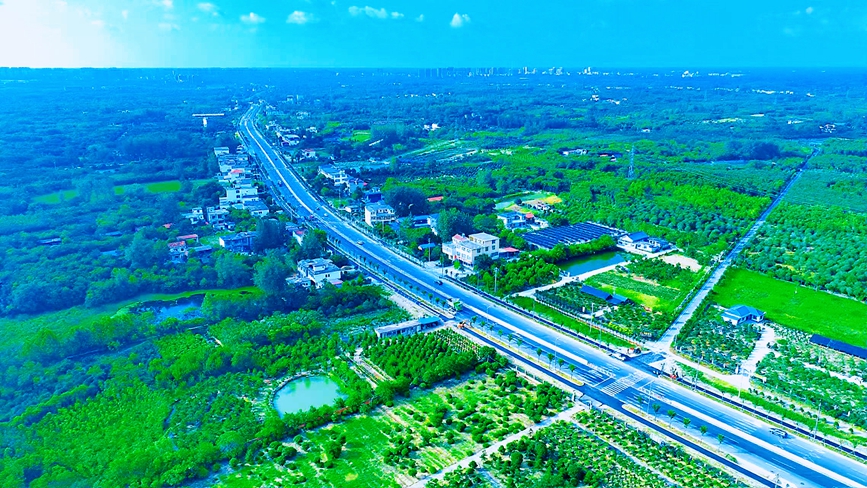 潢川一路一桥项目。胡新涛摄