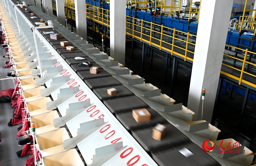 智能分揀線。人民網記者王玉興攝